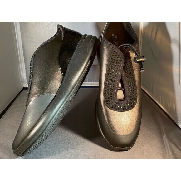 Geox  Respira  bling Women's  Sneakers Italian Patent Leather Shoe bronze Size 8 - Picture 2 of 16